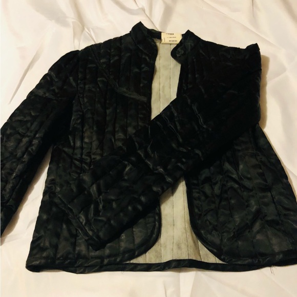 Vintage Lounge Black Puffy Jacket by Surf & Turf California 100% Acetate Size S - Picture 2 of 8